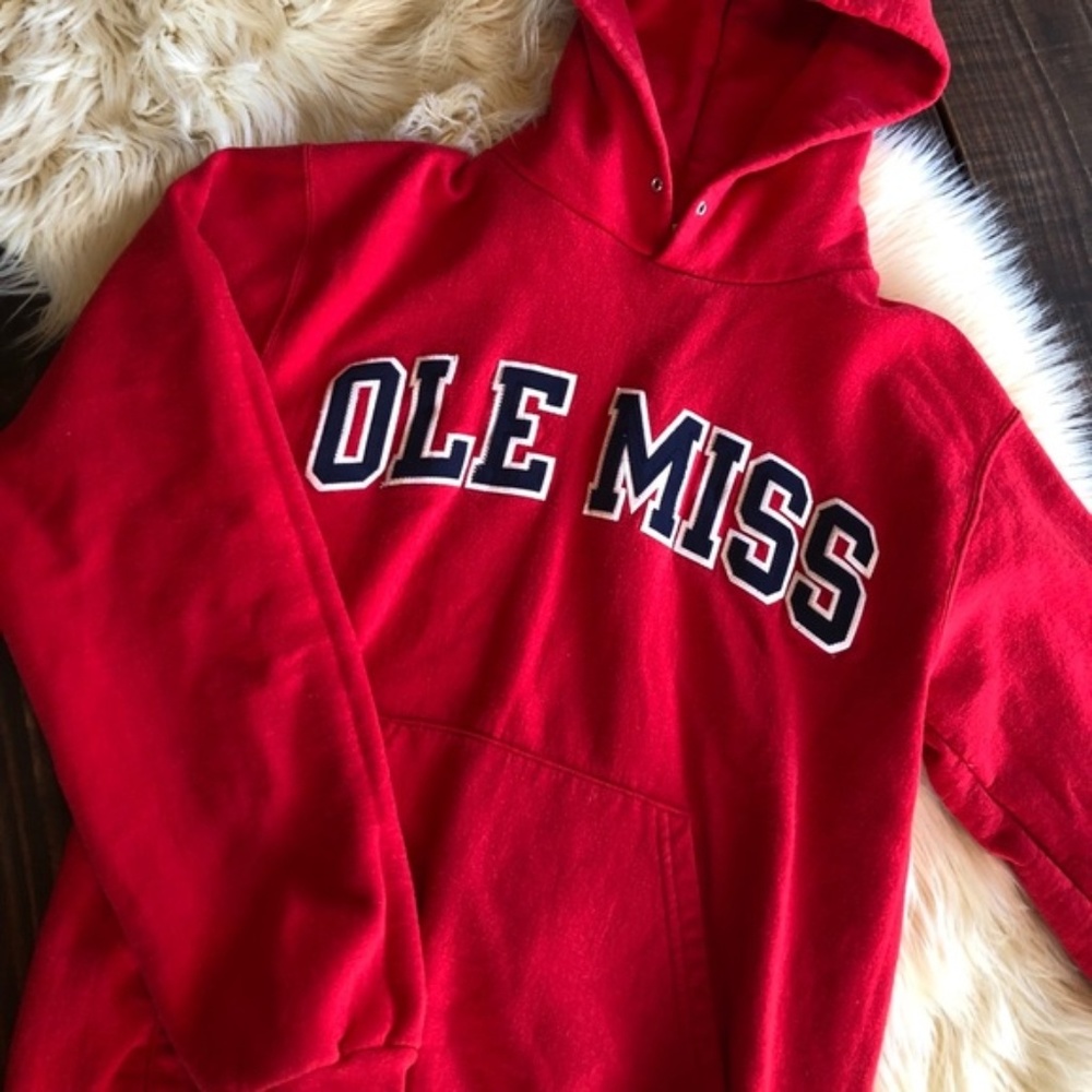 Champion Ole Miss Hoodie Sweatshirt Size S